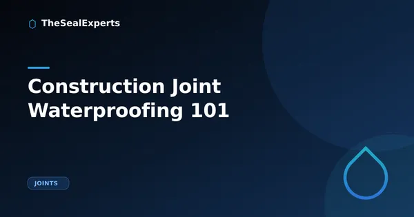 Construction joint waterproofing cover
