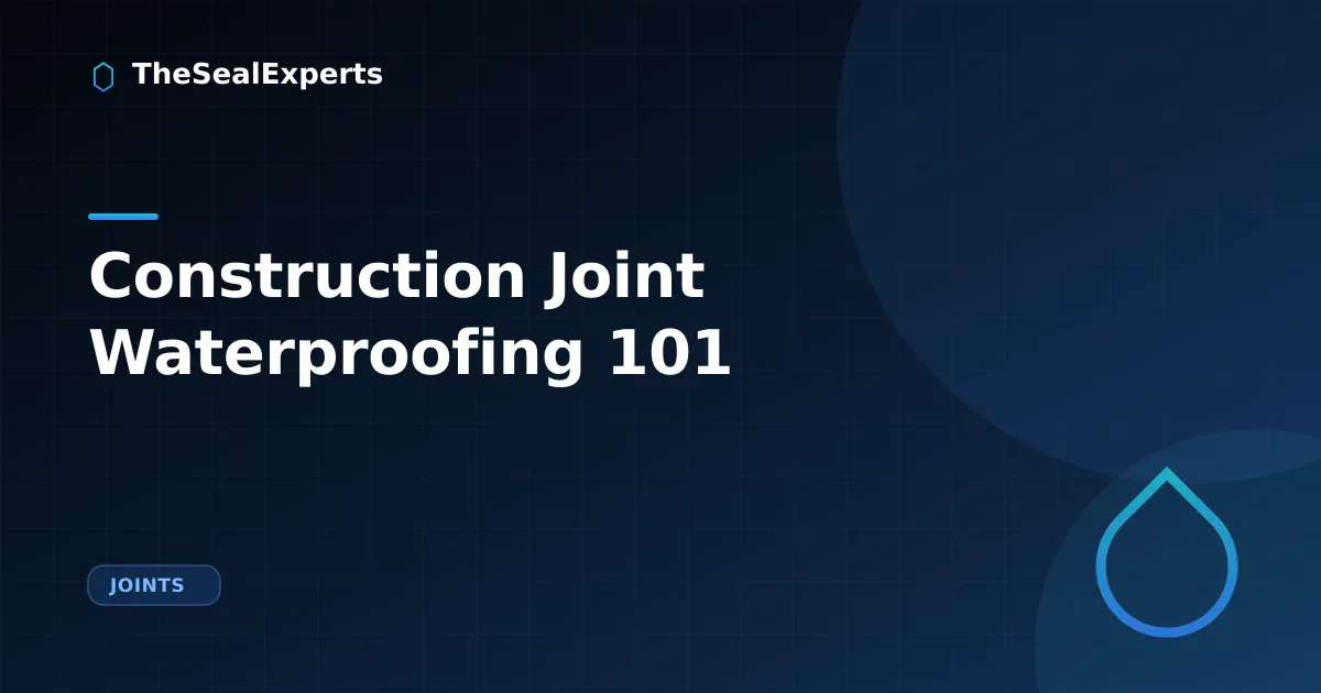 Construction joint waterproofing cover