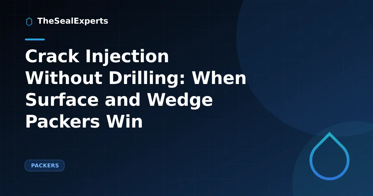 Crack injection without drilling cover