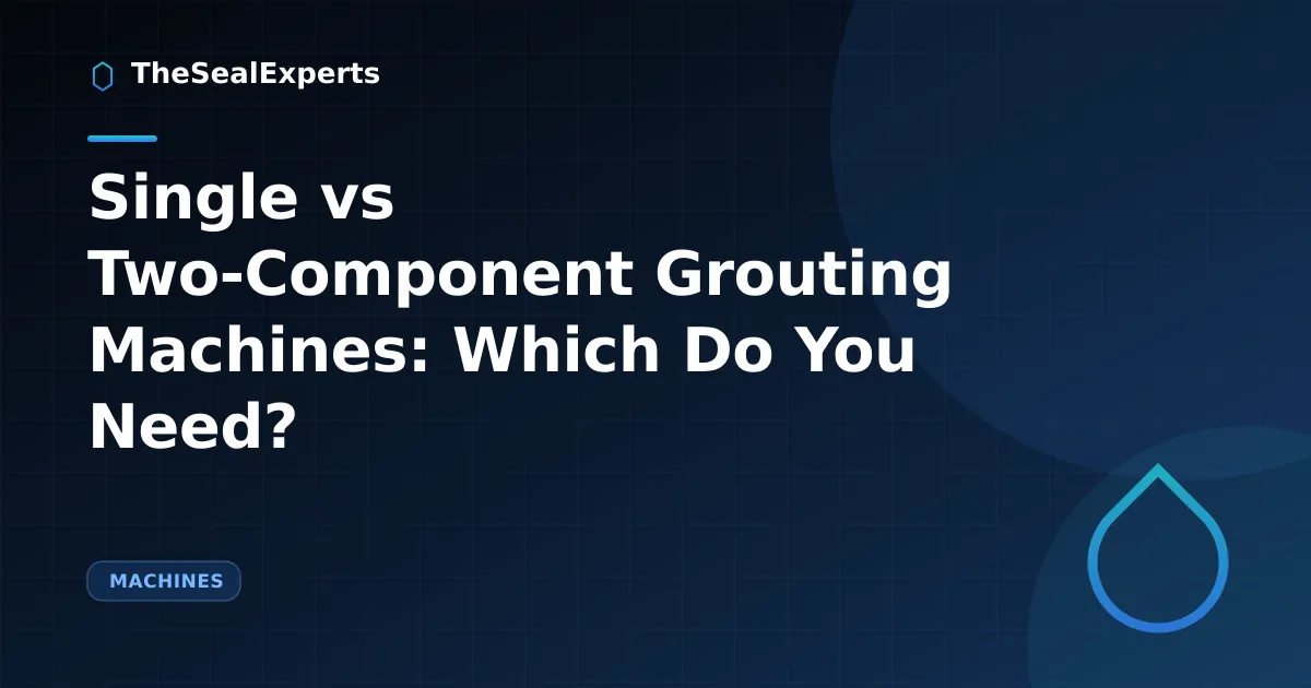 Single vs two-component grouting machines cover